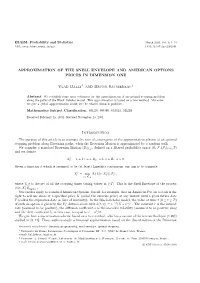 Approximation of the Snell Envelope and American Options Prices in Dimension One