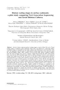 Diatom Resting Stages in Surface Sediments: a Pilot Study Comparing Next Generation Sequencing and Serial Dilution Cultures