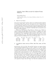 Globular Cluster Halos Around the Brightest Fornax Ellipticals