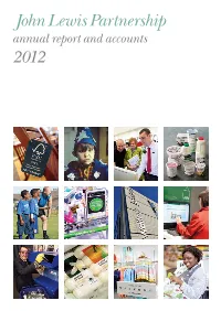 John Lewis Partnership Annual Report and Accounts 2012
