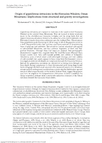 Origin of Gypsiferous Intrusions in the Hawasina Window, Oman Mountains: Implications from Structural and Gravity Investigations