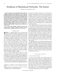 The Inerter Malcolm C