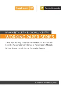 Working Paper Series