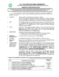 Notification and Application Format for HORTICET- 2020