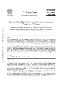 Scalable Oriented-Service Architecture for Heterogeneous and Ubiquitous Iot Domains