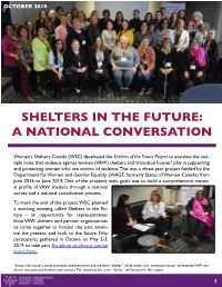 Shelters in the Future: a National Conversation