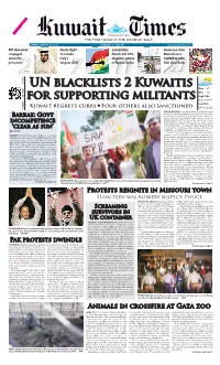 UN Blacklists 2 KUWAITIS for SUPPORTING Militants