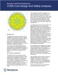VVER Core Design and Safety Analyses
