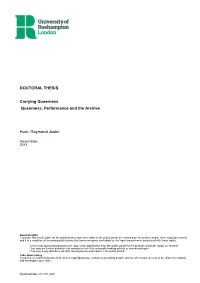 DOCTORAL THESIS Carrying Queerness Queerness, Performance
