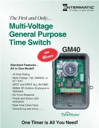 Multi-Voltage General Purpose Time Switch