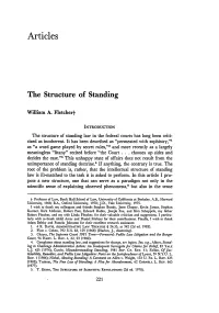 The Structure of Standing