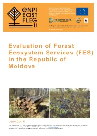 Evaluation of Forest Ecosystem Services (FES) in the Republic of Moldova