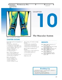 The Muscular System Text © the Mcgraw−Hill Physiology: the Unity of Companies, 2003 Form and Function, Third Edition