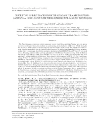 Description of Bird Tracks from the Kitadani Formation (Aptian), Katsuyama, Fukui, Japan with Three-Dimensional Imaging Techniques