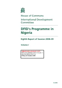 DFID's Programme in Nigeria
