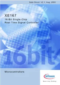 Microcontrollers 16-Bit Single-Chip Real Time Signal Controller
