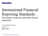 Provisions, Pensions and Share-Based Payments Presentation