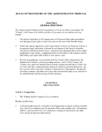 Rules of Procedure of the Administrative Tribunal