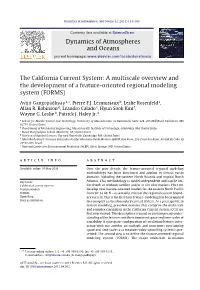 The California Current System: a Multiscale Overview And