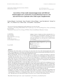 Association of Time Under Immunosuppression and Different