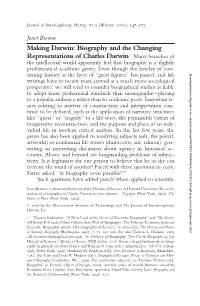Biography and the Changing Representations of Charles Darwin Many Branches Of