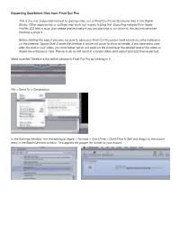 Exporting Quicktime Files from Final Cut Pro
