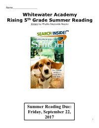 Shiloh Summer Reading