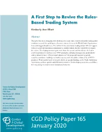 A First Step to Revive the Rules-Based Trading System