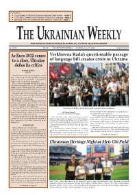 As Euro 2012 Comes to a Close, Ukraine Defies Its Critics Verkhovna