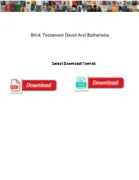 Brick Testament David and Bathsheba