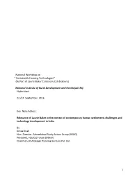 Key Note Address on Peoples Architecture and the Contributions Of