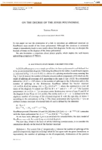 On the Degree of the Jones Polynomial