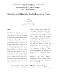 Skirmishes and Sikhism After Banda's Execution in Punjab