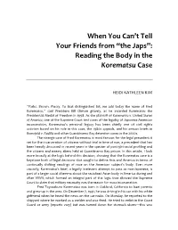 The Japs”: Reading the Body in the Korematsu Case