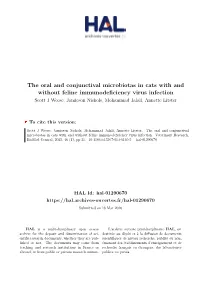 The Oral and Conjunctival Microbiotas in Cats with and Without Feline