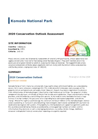 2020 Conservation Outlook Assessment