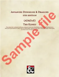 Advanced Dungeons & Dragons 5Th Edition (AD&D5E) the Kenku