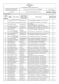ANNEXURE 5.8 (CHAPTER V, PARA 25) FORM 9 List of Applica Ons For