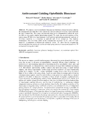 Antiresonant Guiding Optofluidic Biosensor