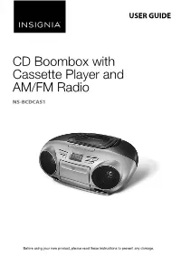 CD Boombox with Cassette Player and AM/FM Radio