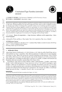 Constrained Type Families (Extended Version)