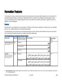 Harmattan Font Features Guide