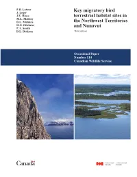 Key Migratory Bird Terrestrial Habitat Sites in the Northwest Territories
