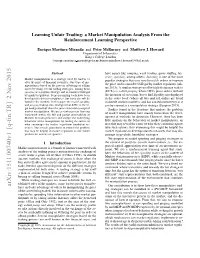 Learning Unfair Trading: a Market Manipulation Analysis from the Reinforcement Learning Perspective