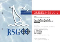 Recreational Craft Sectoral Group (RSG) Guidelines 2017 for The