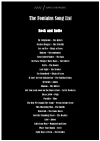 The Fontains Song List