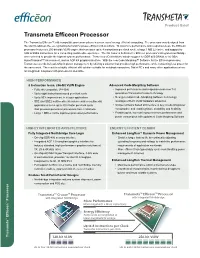 Transmeta Efficeon Processor
