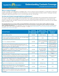 Understanding Contents Coverage Limitations & Exclusions