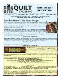 Winter 2017 Newsletter