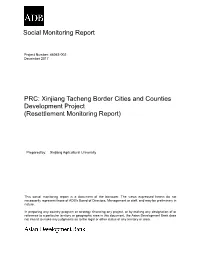 Xinjiang Tacheng Border Cities and Counties Development Project (Resettlement Monitoring Report)